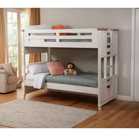 Beach Comber Weathered White and Sand Twin Bunk Bed