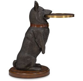 Corgi Brown Round Accent Table