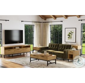 Newport Natural Oak 14" Chairside Table