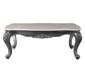 Ariadne Gray and Platinum Marble Top Occassional Table Set