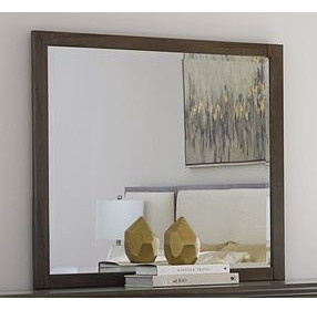 Nordhaven Nordic Walnut Rectangular Dresser Landscape Mirror