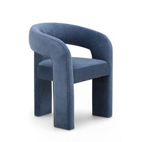 Malone Denim Blue Performance Fabric Upholstered Dining Chair