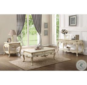 Ragenardus Antique White Rectangular End Table