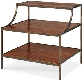 Julian Brown Rectangular Side Table