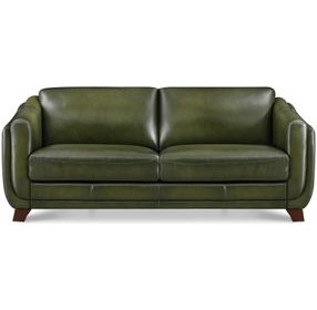 Godfrey Forrest Green Leather Living Room Set