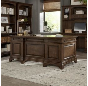Hartshill Burnished Oak Executive Desk