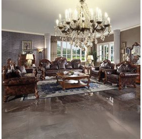 Picardy Brown 110" Oversized Sofa with Nailhead Trim