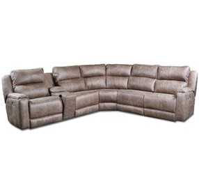 Dazzle Vintage 6 Piece Modular Power Reclining Sectional with USB Charging