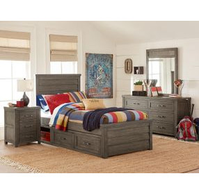 Bunkhouse Aged Barnwood Full Panel Bed