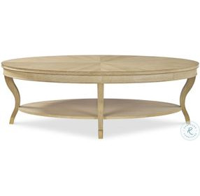 Maison '47 Blonde Cerused Oval Occasional Table Set