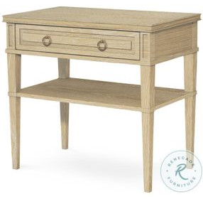 Maison '47 Blonde Cerused 1 Drawer Bedside Table