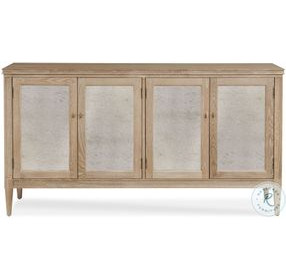 Maison '47 Blonde Cerused Mirror Front Sideboard