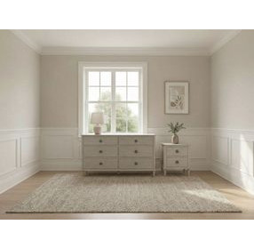 Zest White 2 Drawer Nightstand