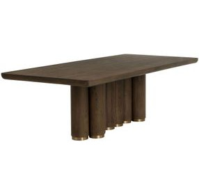Willow Brown 102" Rectangular Dining Table