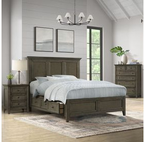 San Mateo Gray Storage Panel Bedroom Set