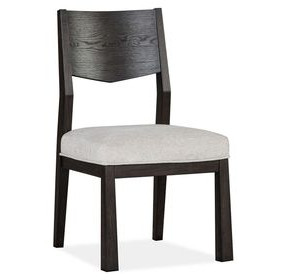 Tauren Gray Upholstered Solid Back Side Chair Set of 2