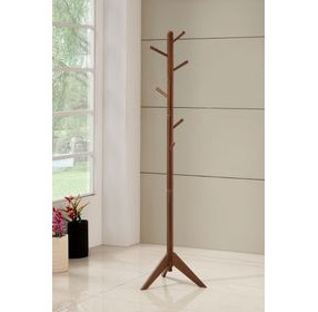 Devlin Walnut 6 Hooks Coat Rack