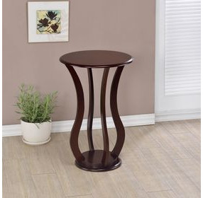 Elton Cherry Round Accent Table