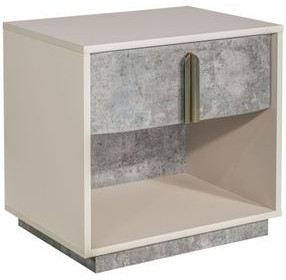 Pavira Stone 1 Drawer Nightstand with LED