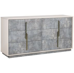 Pavira Stone 6 Drawer Dresser with LED