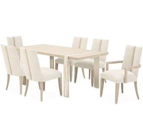 Lotus Bay Sand Extendable Rectangular Narrow Dining Room Set