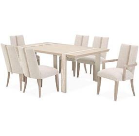 Ivory Cove Sand 100" Extendable Rectangular Wide Dining Table