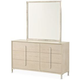 Lotus Bay Sand 6 Drawer Small Dresser with Mirror