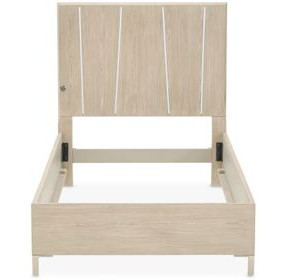 Ivory Cove Sand Twin Panel Bed with LED and USB Charging