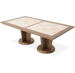 Portrait Sienna Brown 136" Extendable Rectangular Dining Table