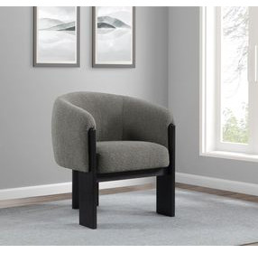 Valdez Mushroom Boucle Barrel Back Accent Chair