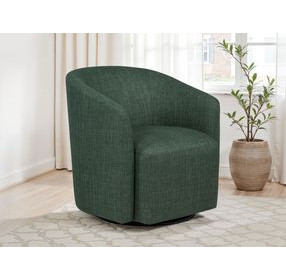 Mossbrook Green Upholstered Swivel Chair