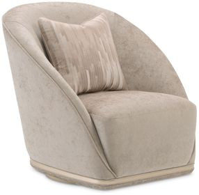 La Rachelle Lustre Upholstered Swivel Accent Chair with Pillow