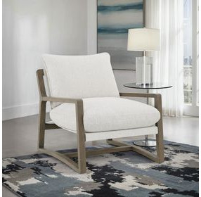 Geneva Sand Boucle Upholstered Accent Chair