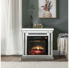 Noralie Silver and Gray 28" Fireplace