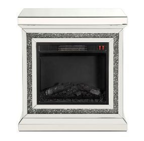 Noralie Silver and Gray Fireplace