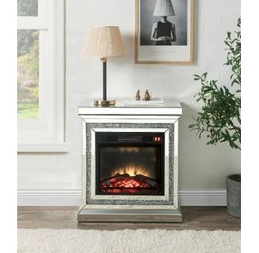 Noralie Silver and Gray Fireplace