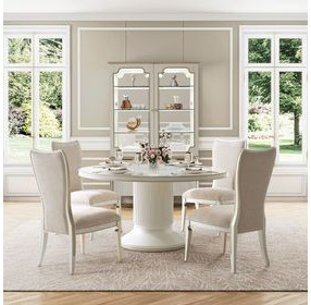 La Marisia Creamy Pearl 60" Round Dining Table