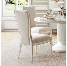 La Marisia Creamy Pearl and Tranquil Dining Side Chair