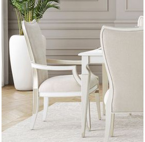 La Marisia Creamy Pearl and Tranquil Dining Arm Chair