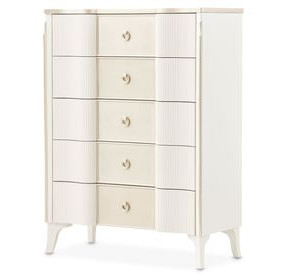 La Marisia Creamy Pearl 5 Drawer Chest