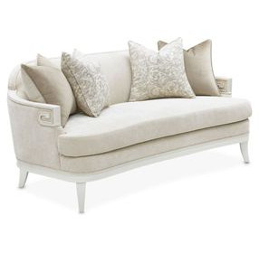 La Marisia Tranquil and Creamy Pearl Chenille 72" Loveseat