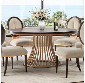 Rosemere Warm Pecan 60" Round Dining Table