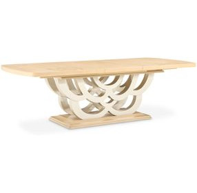 Camellia Field Caramel 124" Extendable Rectangular Dining Table