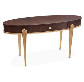 Camellia Field Warm Pecan 1 Drawer Vanity Desk