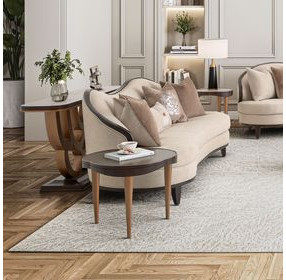 Camellia Field Warm Pecan 26" Free Form End Table