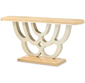 Camellia Field Caramel Rectangular Console Table
