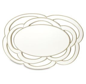 Camellia Field Antique Gold Wall Mirror