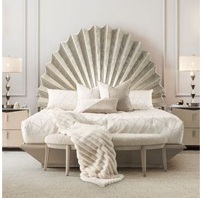 Fantosini Silver Mist King Fan Platform Bed with USB Charging