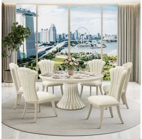 Fontessa Silver Mist 60" Round Dining Table
