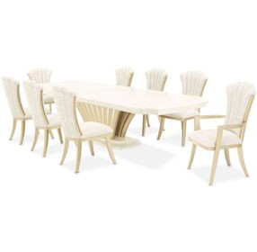 Fantosini Creamy Pearl 140" Extendable Rectangular Dining Table